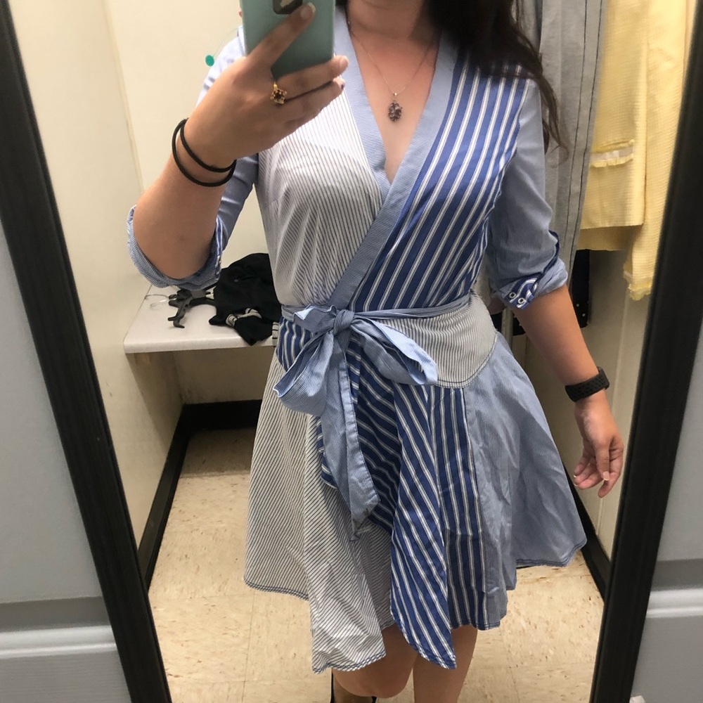 Anthropologie Maeve cotton wrap dress